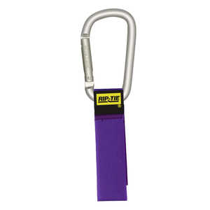 RIPTIE ケーブルキャリアー(カラビナ8cm・銀) 25.4mmX152.6mm 5本入 紫 J-S6-C05-V