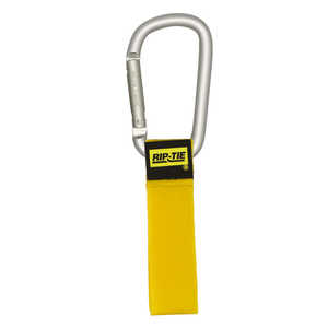 RIPTIE ケーブルキャリアー(カラビナ8cm・銀) 25.4mmX152.6mm 5本入 黄 J-S6-C05-Y