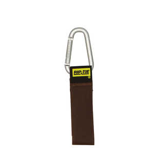 RIPTIE ケーブルキャリアー(三角カラビナ・銀) 25.4mmX152.4mm 10本入 茶 J-S6-T10-BN