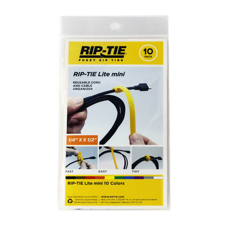 RIPTIE RIPTIE リップタイライトミニ 6mmX140mm 10本入 RIP-TIE 黒 Y-55-Q10-BK Y-55-Q10-BK