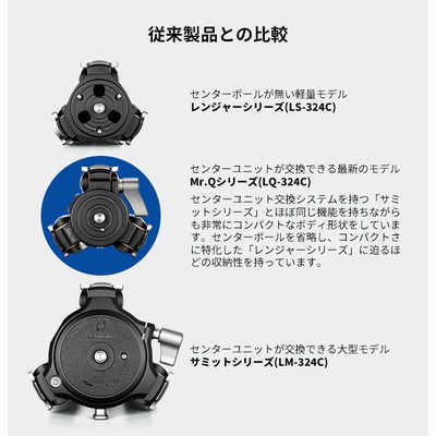 LEOFOTO MrQ(LQ)シリーズ カーボン三脚・自由雲台セット LQ-284C+LH-36  