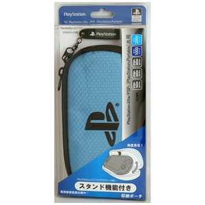 MAC PS Vita/PSP共用スタンド付きポーチ（スカイ）【PSV（PCH-2000）/PSP（PSP-1000/2000/3000）】 VITAPSPｽﾀﾝﾄﾞﾎﾟｰﾁｽｶｲ