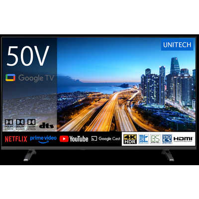 テレビ UNITECH ユニテク 液晶テレビ SINOTEC 50V型 4K対応 YouTube対応 Bluetooth対応