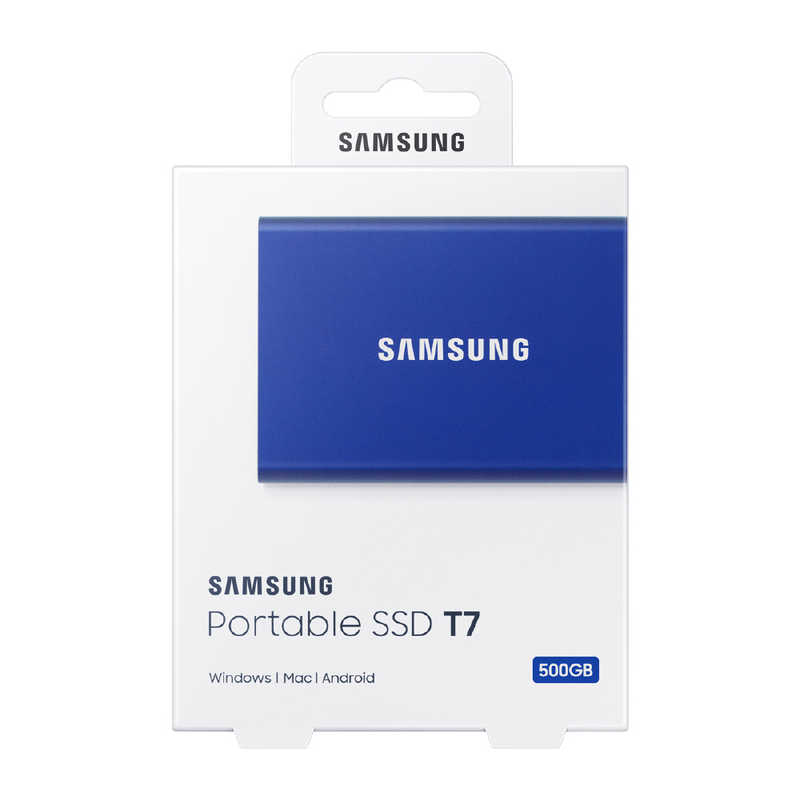 SAMSUNG SAMSUNG 外付けSSD USB-C+USB-A接続 T7 インディゴブルー [ポータブル型 /500GB] MU-PC500H/IT MU-PC500H/IT