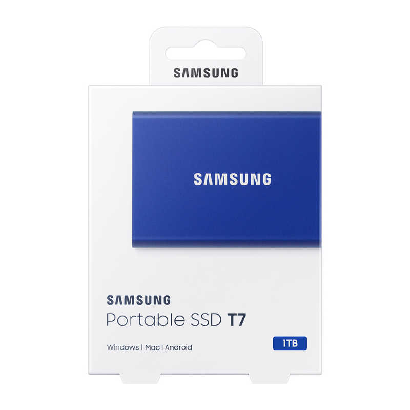 SAMSUNG SAMSUNG USB 3.2 Gen 2対応 ポータブルSSD｢Samsung Portable SSD T7｣1TB MU-PC1T0H/IT ブルｰ MU-PC1T0H/IT ブルｰ