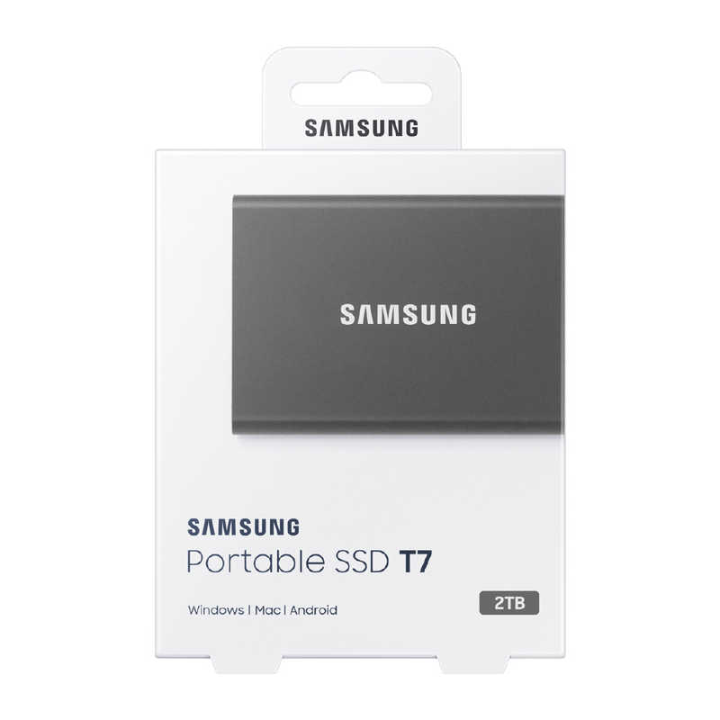 SAMSUNG SAMSUNG USB 3.2 Gen 2対応 ポータブルSSD｢Samsung Portable SSD T7｣2TB グレー MU-PC2T0T/IT MU-PC2T0T/IT