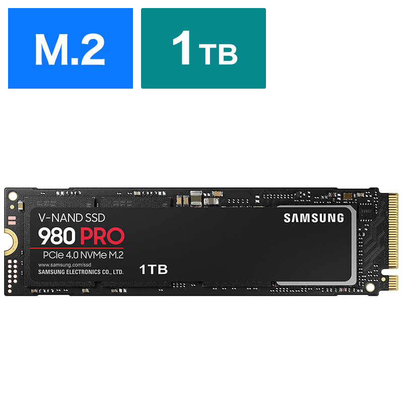 SAMSUNG SAMSUNG 内蔵SSD PCI-Express接続 980 PRO [1TB /M.2]｢バルク品｣ MZ-V8P1T0B/IT MZ-V8P1T0B/IT