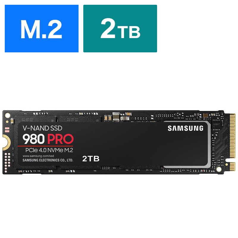 SAMSUNG SAMSUNG 内蔵SSD PCI-Express接続 SSD 980 PRO [2TB /M.2]｢バルク品｣ MZ-V8P2T0B/IT MZ-V8P2T0B/IT