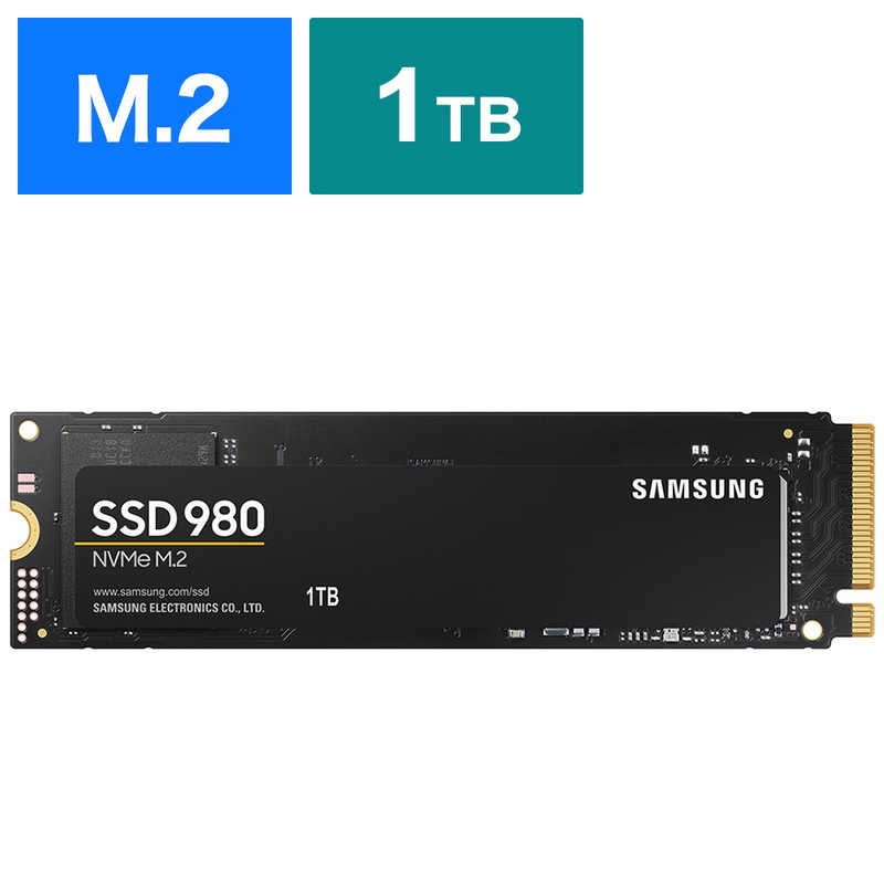 SAMSUNG SAMSUNG 内蔵SSD PCI-Express接続 SSD 980 [1TB /M.2]｢バルク品｣ MZ-V8V1T0B/IT MZ-V8V1T0B/IT