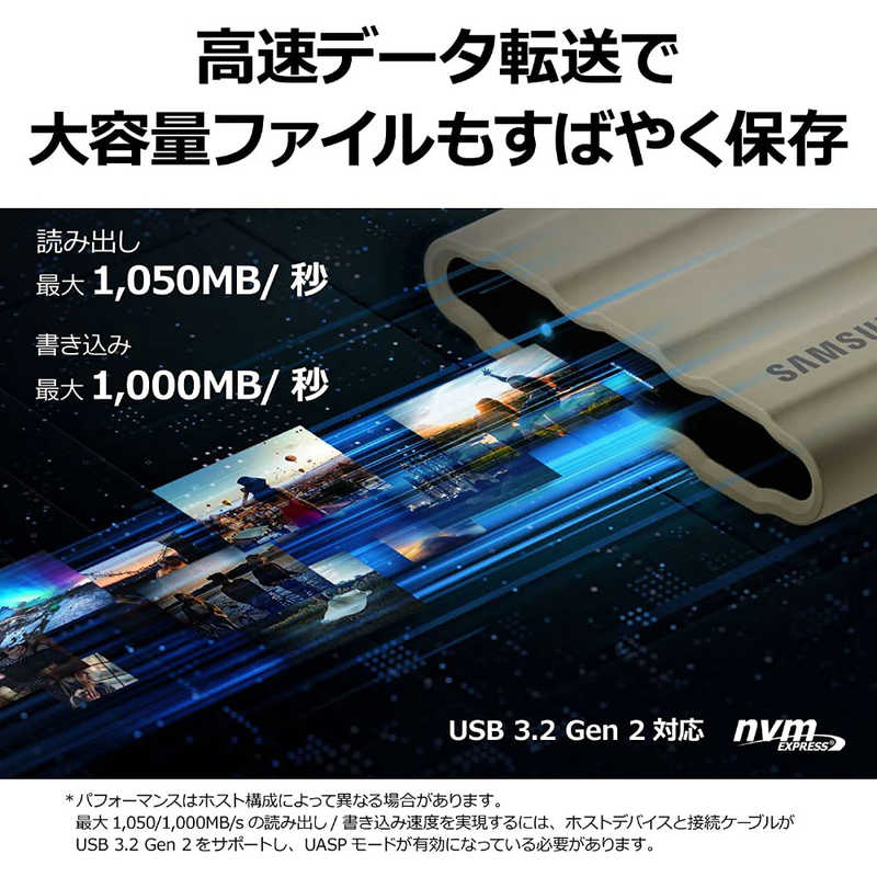 SAMSUNG SAMSUNG ポータブルSSD　ブルー MU-PE1T0R-IT MU-PE1T0R-IT