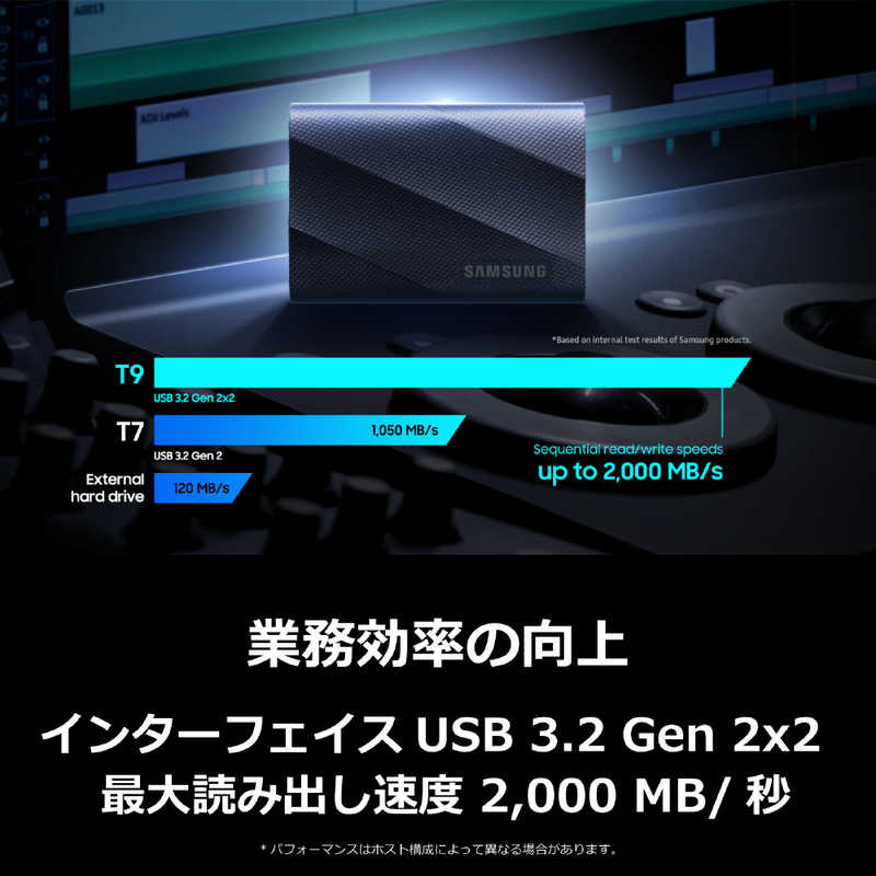 SAMSUNG SAMSUNG Portable SSD T9 ［ポータブル型］ MU-PG4T0B-IT MU-PG4T0B-IT