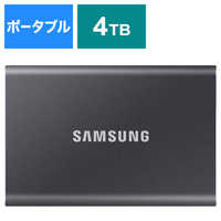 SAMSUNG 外付けSSD T7 ［1TB /ポータブル型］ グレー MU-PC1T0T-IT/A