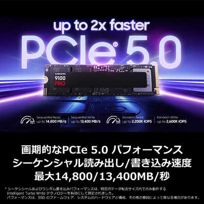SAMSUNG PCIe 5.0 x4 NVMe M.2 SSD 9100 PRO ［2TB /M.2］ MZ-VAP2T0B