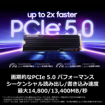 SAMSUNG PCIe 5.0 x4 NVMe M.2 SSD 9100 PRO 2TB ヒートシンクモデル