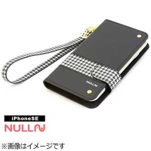 BELEX iPhone SE用　NULL CHIDORI STRIPE CASE　ブラック　BLNL-002-BK　スタンド機能 ポケット付＋ハンドストラップ BLNL002BK