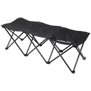 キャプテンスタッグ グラシア コンパクトベンチ 3人掛け(ブラック) ［ベンチ / 3人向け / 単品］ UC-1679