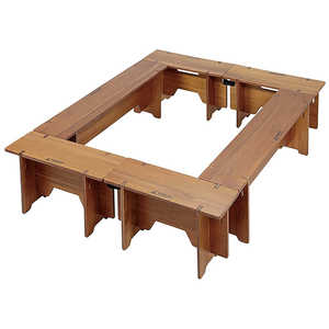 キャプテンスタッグ CSクラシックス-FIRE＆GRILLテーブルセット ［ロースタイル / 2～4人向け / 木製 / セット］ UP-1048