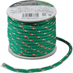 キャプテンスタッグ カラーテントロープφ5mm×10m グリーン UA-4539
