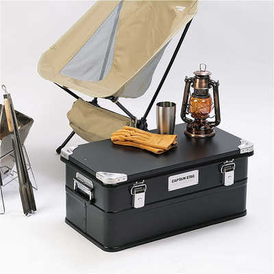 キャプテンスタッグ ブラックアルミコンテナボックス50L UW-1540 の