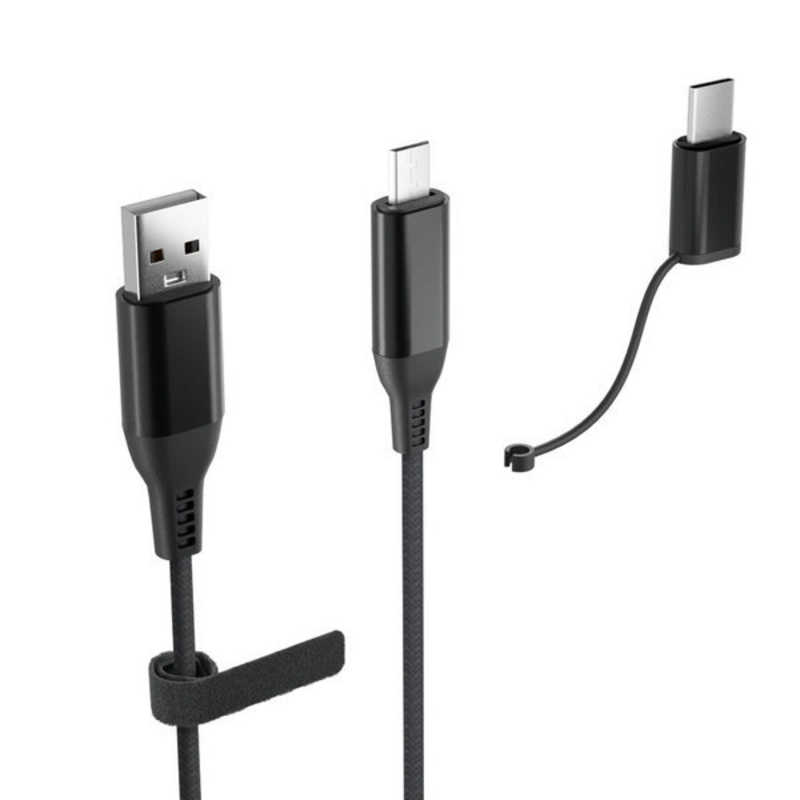 AREA AREA TypeC/MicroUSB 2in1ケーブル エアリア ブラック MS-UAMC12-BK MS-UAMC12-BK