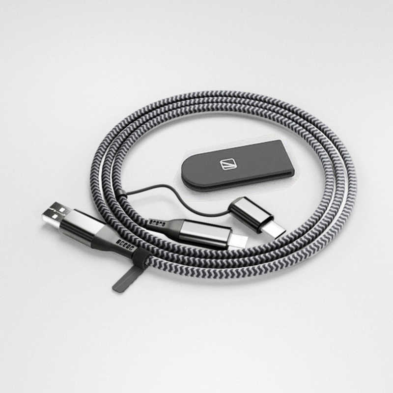 AREA AREA TypeC/MicroUSB 2in1ケーブル エアリア グレイ MS-UAMC12-GY MS-UAMC12-GY