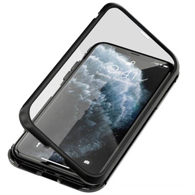 AREA AREA iPhone 11 用 360 STRONG 2 ガラスパネル バンパーケース エアリア ブラック MS-B2G11-BK MS-B2G11-BK