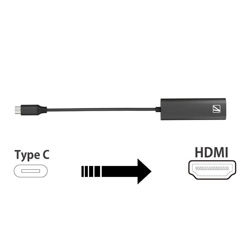 AREA AREA 0.1m［USB-C オス→メス HDMI 4K対応＋USB-C（給電用）］変換アダプタ＋HDMIケーブル 1.5m MS-DPAH2 MS-DPAH2