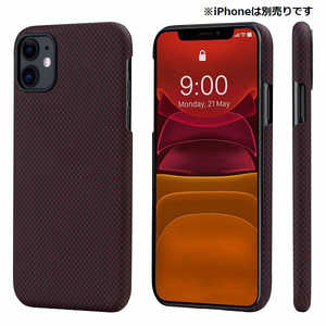 AREA iPhone 11 用 アラミドケース PITAKA ブラック/レッドPlain KI1104R