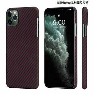AREA iPhone 11 Pro 用 アラミドケース　ブラック/レッドTwill KI1103