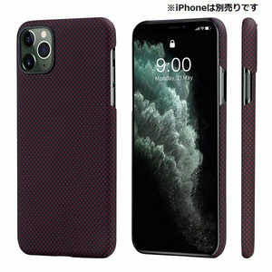 AREA iPhone 11 Pro 用 アラミドケース PITAKA ブラック/レッドPlain KI1104