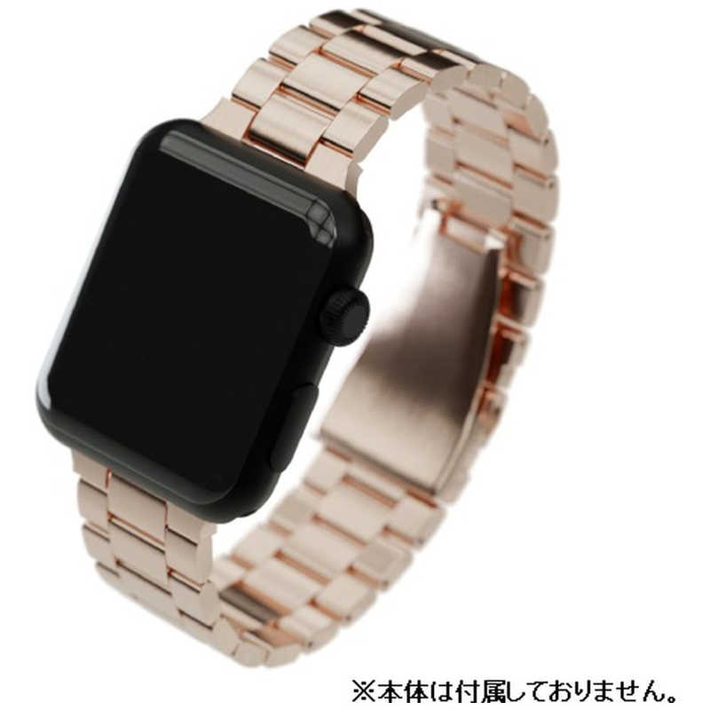 AREA AREA プレミアムなステンレスバンド for Apple Watch 44/42mm バンド長調節可能 調整工具付き エアリア ローズゴールド MSAW44STNRG MSAW44STNRG