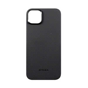 PITAKA MagEZ Case 4 for iPhone 15 Plus(6.7インチ) アラミド繊維ケース ［Black/Grey Twill］ 600D ブラック KI1501MA