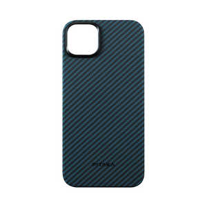 PITAKA MagEZ Case 4 for iPhone 15 Plus(6.7インチ) アラミド繊維ケース ［Black/BlueTwill］ 1500D ブルー KI1508M