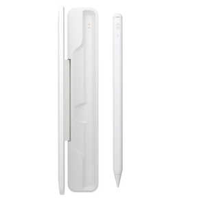 AREA ［タッチペン：ipad用］ 充電式 アクティブタッチペン(充電機能付専用ペンケース付属) 極細 先端1.5mm マグネット付 ホワイト MS-APTP11