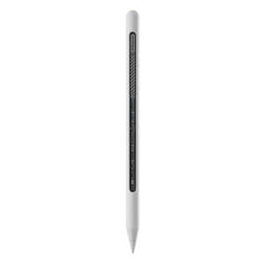 AREA ［タッチペン：ipad用］ 充電式 アクティブタッチペン(シースルーデザイン) 極細 先端1.5mm マグネット付 ホワイト MS-APTP13