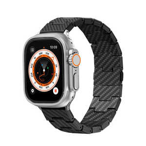 PITAKA Apple watch用 カーボンファイバーウォッチバンド Retro ［38/40/41mm ＆ 40/42/45/49mm］(black) AWB2311