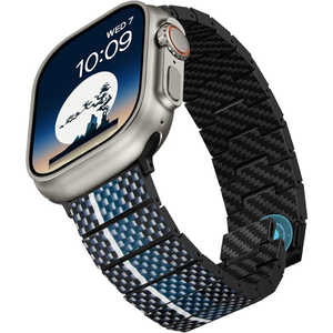 PITAKA Apple watch用 カーボンファイバーウォッチバンド 風化雪月『月』 ［38/40/41mm ＆ 40/42/45/49mm］ 月 AWB2306