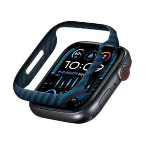 PITAKA Apple watch用 カバーケース Air Case ［Apple Watch 7/8/9対応］ Black/Blue KW2301A