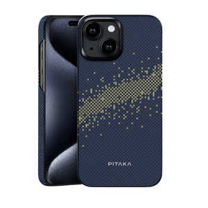 PITAKA MagEZ Case 4 for iPhone 15(6.1インチ)アラミド繊維ケース ［Starpeak ］ 1500D Milky way galaxy KI1501MYG