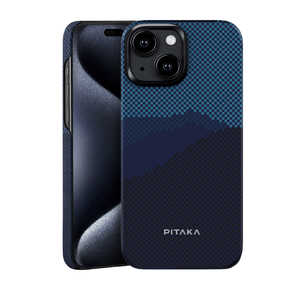 PITAKA MagEZ Case 4 for iPhone 15(6.1インチ)アラミド繊維ケース ［Starpeak ］ 1500D Over the horizon KI1501OTH