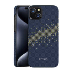 PITAKA MagEZ Case 4 for iPhone 15 Plus(6.7インチ) アラミド繊維ケース ［Starpeak ］ 1500D Milky way galaxy KI1502MYG
