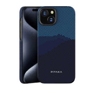 PITAKA MagEZ Case 4 for iPhone 15 Plus(6.7インチ) アラミド繊維ケース ［Starpeak ］ 1500D Over the horizon KI1502OTH