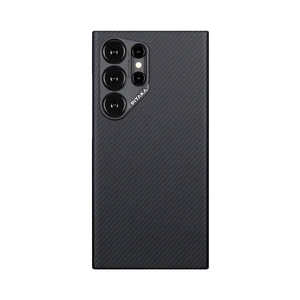PITAKA MagEZ Case 4 for Galaxy S24 Ultra アラミド繊維ケース 600D Black/Grey Twill KS2401U