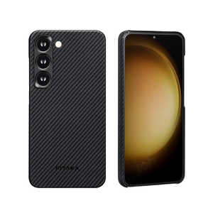 PITAKA MagEZ Case 3 for Galaxy S23 アラミド繊維ケース ［Black/Blue Twill］ 600D Black/Grey KS2301