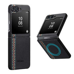 PITAKA MagEZ Case 3 for Galaxy Flip5 アラミド繊維ケース ［浮織 ］ 600D Rhapsody FRFLIP5