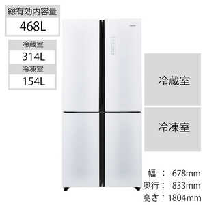ハイアール 4ドア冷凍冷蔵庫 ホワイト JR-NF468A-W (ホワイト)