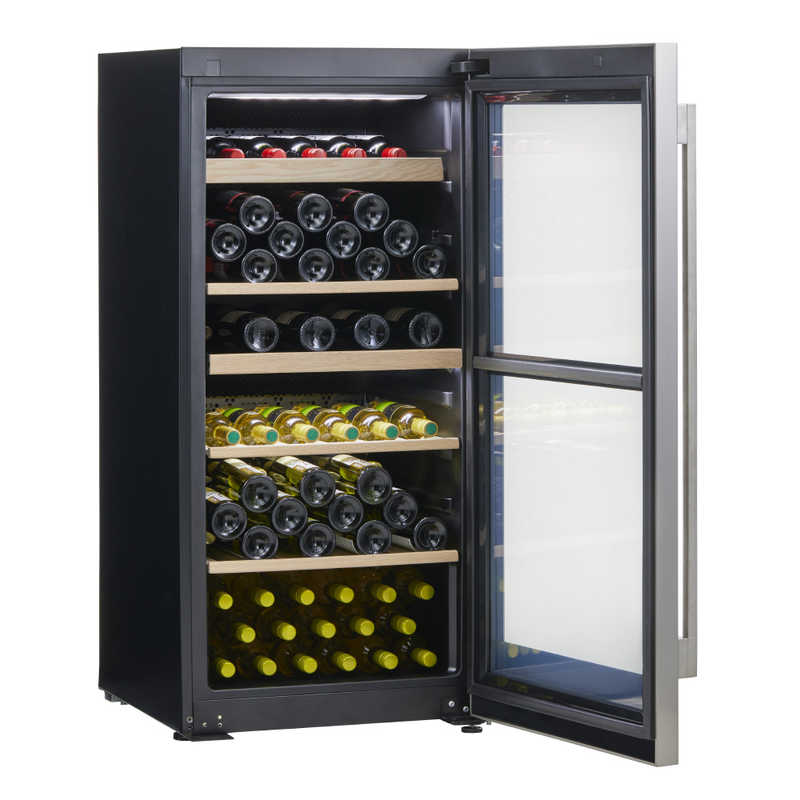 ハイアール ハイアール ワインクーラー　ワイン収納可能本数82本　ブラック JQF206A JQF206A
