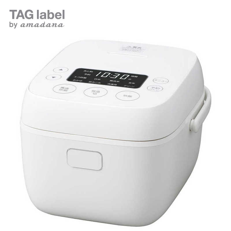 TAG label by amadana TAG label by amadana 炊飯器 3合 [マイコン] ホワイト AT-RM32B-WH AT-RM32B-WH