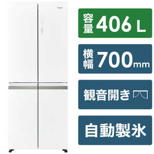 ハイアール 冷蔵庫 4ドア フレンチドア(観音開き) 406L JR-NF406A-W ホワイト