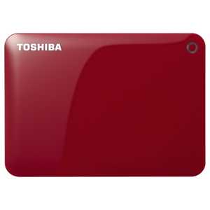 東芝　TOSHIBA ポータブルHDD 500GB［USB3.0・Mac／Win］　テレビ対応 CANVIO CONNECT HD-PEシリーズ　レッド　HD-PE50GR HD-PE50GR